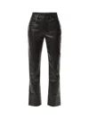 Anine Bing Black Sonya Faux-leather Trousers In Black