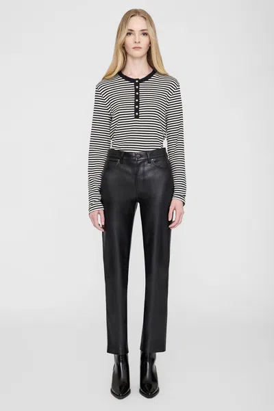 ANINE BING ANINE BING BRUNO PANT IN BLACK RECYCLED LEATHER