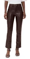 Anine Bing Bruno Pants Dark Brown In Brown