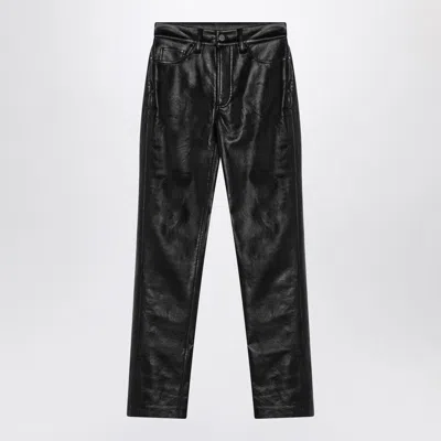ANINE BING ANINE BING  BRUNO PANTS IN BLACK REGENERATED LEATHER