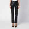 Anine Bing Bruno Pants In Black Regenerated Leather In Black