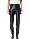 Anine Bing Bruno Recycled Leather Pants In Black In Black