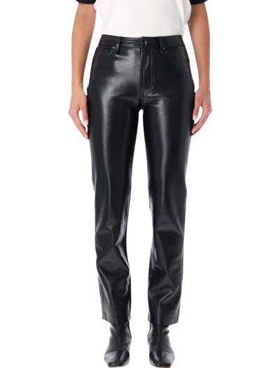 Anine Bing Bruno Recycled Leather Pants In Black