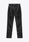 Anine Bing Bruno Trou Bruno Straight Leg Trouserssers In Black