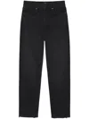 Anine Bing Bry High-rise Slim-cut Jeans In Black