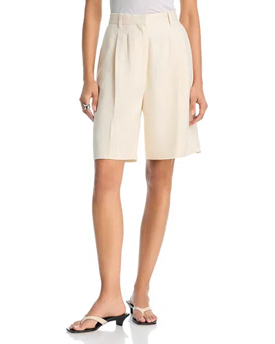 Anine Bing Bryson Wide-leg Shorts In White