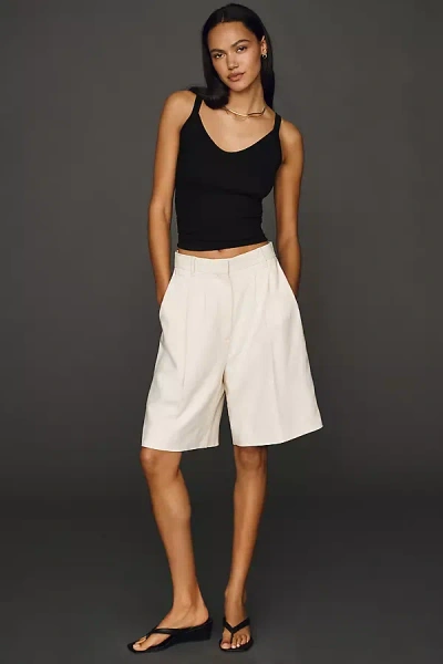 Anine Bing Bryson Wide-leg Shorts In White