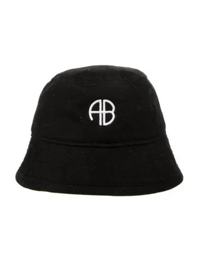 Pre-owned Anine Bing Bucket Hat In Black