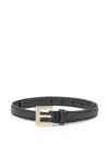 Anine Bing Buckle Leather Belt In Schwarz