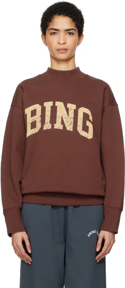 Anine Bing Burgundy Bradie 'bing' Sweatshirt