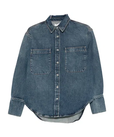 Anine Bing Dante Denim Jacket In Blue