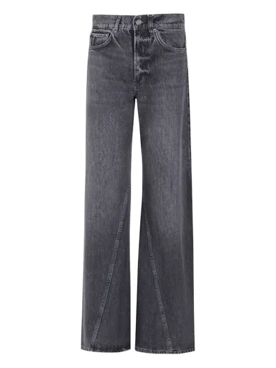 Anine Bing Button-fastening Jeans In Black