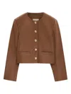 Anine Bing Button-fastening Leather Jacket In Brown