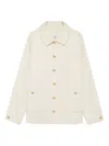 Anine Bing Wool And Cashmere Jacket With Long Sleeves In Neutral