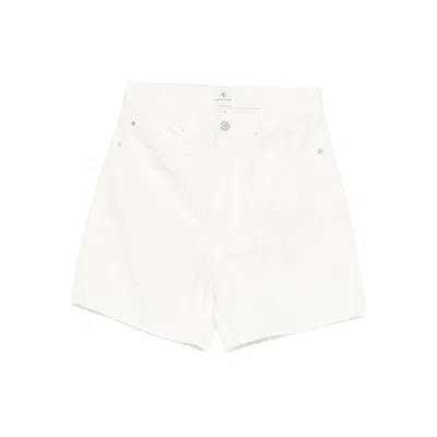 Anine Bing Denim Shorts Belt Loops Front Back Pockets In Neutral