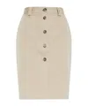 Anine Bing Button Skirt In Nude