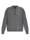 Anine Bing Buttoned Polo Top In Gray