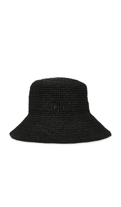 Anine Bing Cabana Bucket Hat In Black