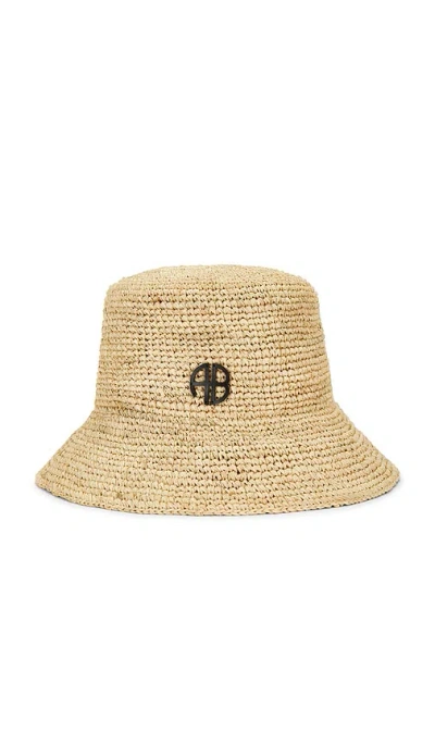 Anine Bing Cabana Bucket Hat In Neutral
