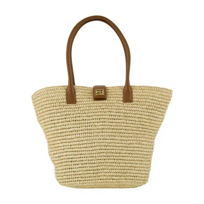 Anine Bing Cabas Lou Monogramme In Sand