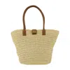 Anine Bing Womens Lou Monogram Raffia Tote Bag Natural With Cognac In Brown