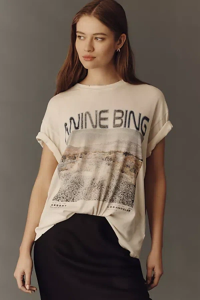 Anine Bing Cade 100% Cotton Wildflower Graphic Tee In Neutral