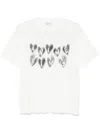 Anine Bing Cade Hearts Logo Cotton T-shirt In Weiss