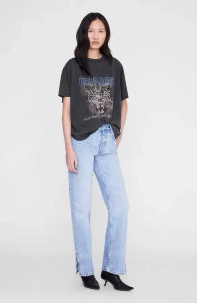Anine Bing Cade Leo Muse Tee In Washed Black