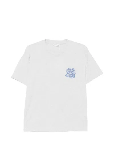 Anine Bing Womens Grey Cade Wave-logo Cotton T-shirt Xs In White