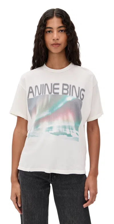 Anine Bing Cade Tee Northern Lights T-shirt In White