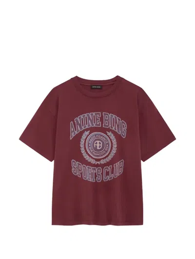 Anine Bing Cade Tee Collegiate In Red