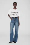 Anine Bing Spencer Hearts Crewneck T-shirt In Ivory