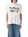Anine Bing Spencer Hearts Crewneck T-shirt In Ivory