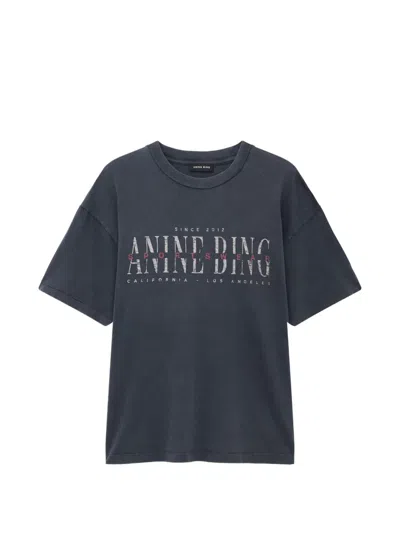 Anine Bing Cade T-shirt Sport Club In Animal Print