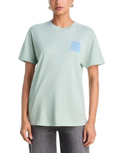 Anine Bing Cade Logo-print T-shirt In Green