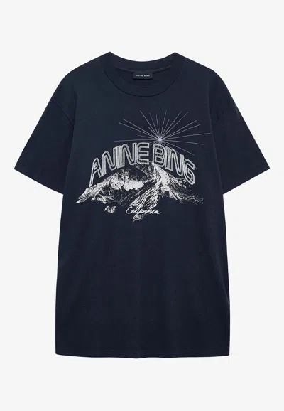 Anine Bing California Walker Faded T-shirt In Black