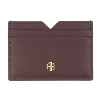 Anine Bing Calli Card Case In Burgundy