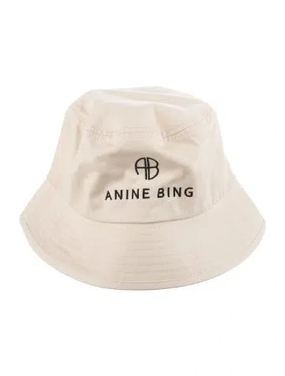 Pre-owned Anine Bing Canvas Bucket Hat W/tags In Neutral