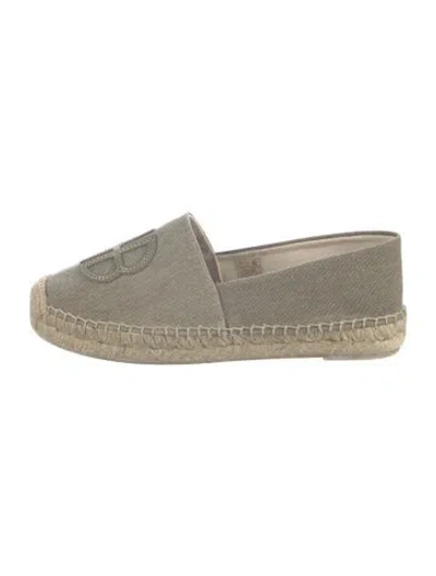 Pre-owned Anine Bing Canvas Colorblock Pattern Espadrilles W/ Tags In Neutral