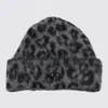 Anine Bing Leopard Wool Beanie In Brown