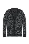 Anine Bing Leopard Print Cardigan Featuring Front Pockets In Brown