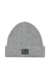 Anine Bing Carley Logo-patch Beanie In Gray