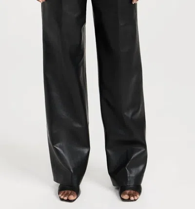 Anine Bing Carmen Recycled Leather Pants In Black