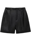 Anine Bing Carmen Recycled Leather Shorts In Black