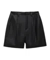 Anine Bing Carmen Recycled Leather Shorts In Black
