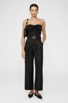 Anine Bing Carrie Pant Wool Mix Black In Black