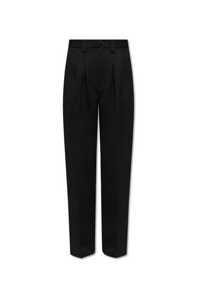 Anine Bing Carrie Wool Trousers In Black