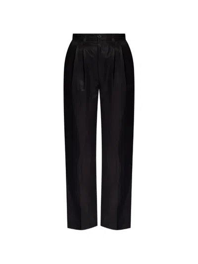 Anine Bing Carrie High-waisted Trousers In Black