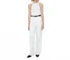 Anine Bing Carrie Linen Blend Pants In White Linen In White