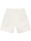 Anine Bing Carrie Pleat-detail Linen Shorts In White